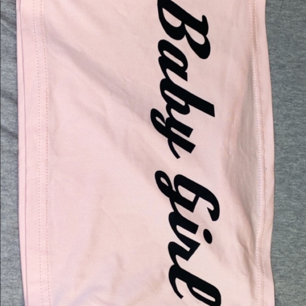 Babygirl pink crop top
